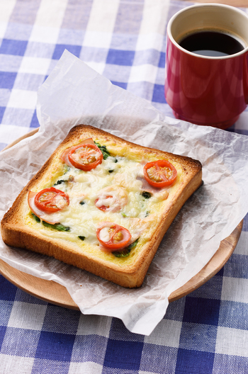 食パンで簡単キッシュ風