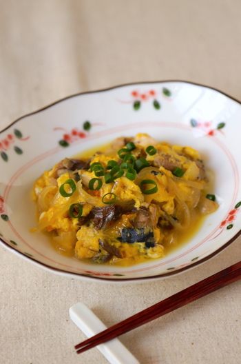 さば缶の卵とじ