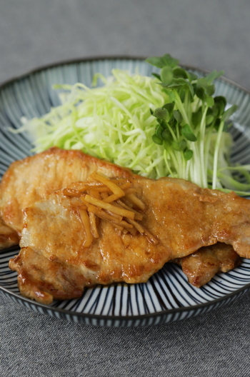 脂質を抑えた 豚のしょうが焼き