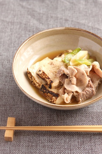 豚もも肉で作る 肉豆腐