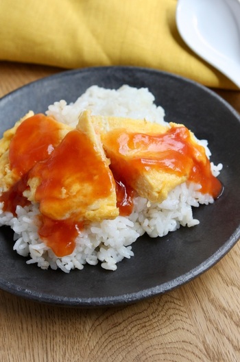 甘酢あんの天津飯