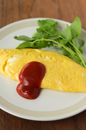 卵１個で ふんわりオムレツ