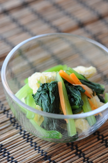 小松菜と油揚げの煮浸し 和食定番