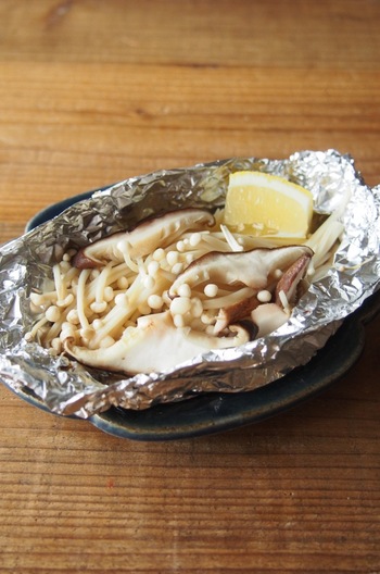 きのこのトースター焼き