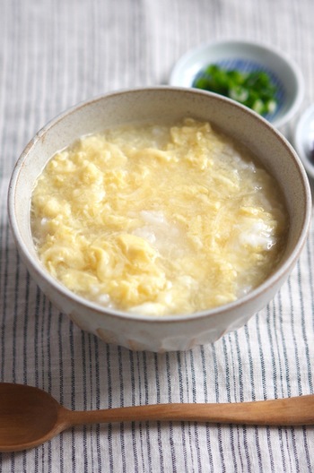 ご飯から炊ける卵粥