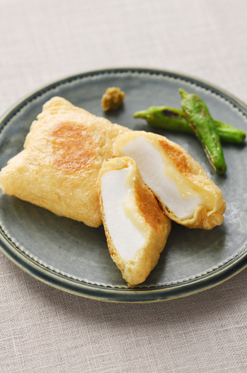 はんぺんとチーズのきつね焼き