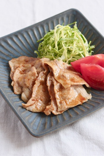 薄切り肉で時短  豚のしょうが焼き