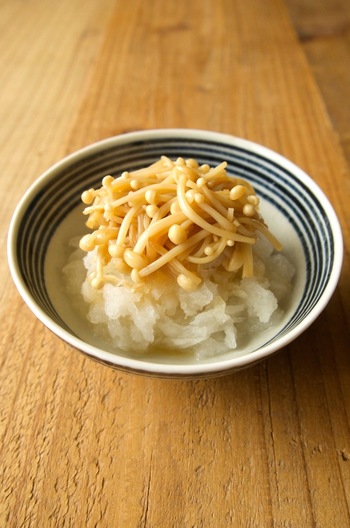大根おろしとなめたけ