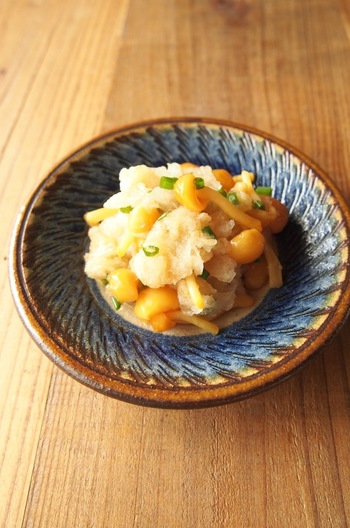 大根おろしとなめこ