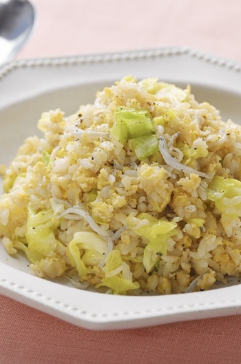 レンジでキャベツ炒飯