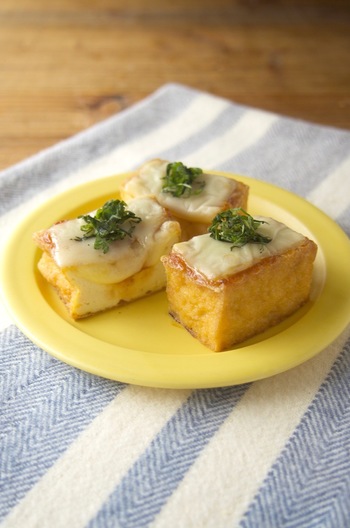 しそ香る 厚揚げの味噌チーズ焼き