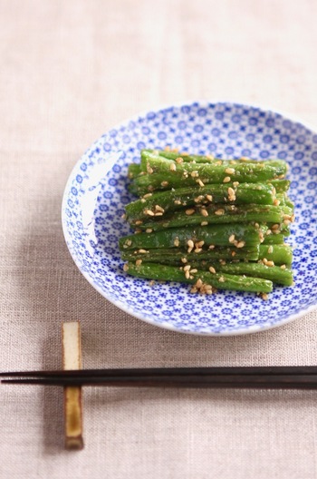 炒めいんげんの胡麻和え