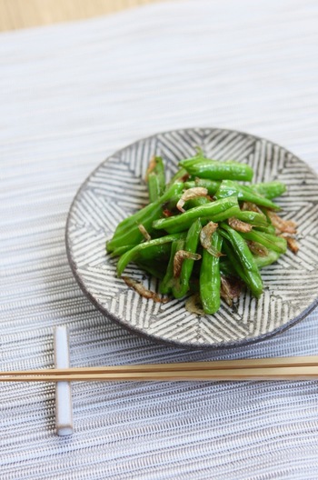 桜エビと獅子唐の炒め煮
