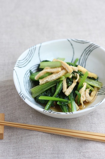 小松菜と油揚げの煮びたし