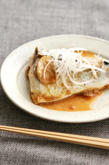 レンジでピリ辛さば味噌