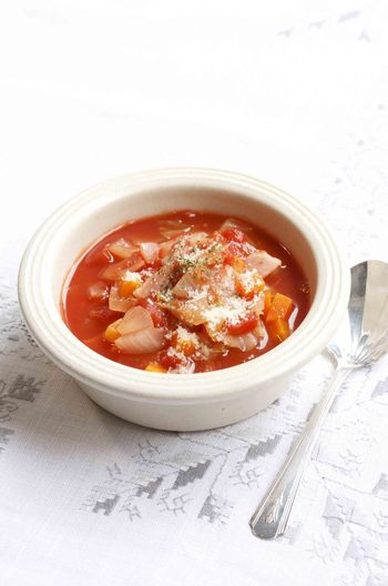 レンジで野菜たっぷりミネストローネ
