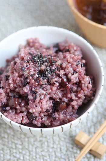 黒米と黒豆入り玄米ごはん