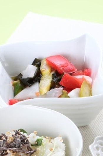 カラフル野菜の梅酢和え