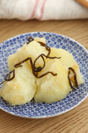 電子レンジで 和風粉吹きいも