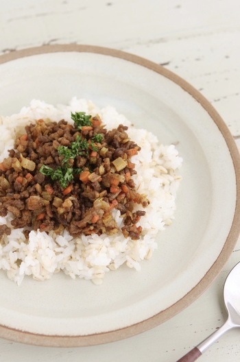 脂質を抑えた ドライカレー
