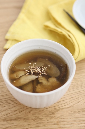 鶏ささ身とごぼうの中華スープ