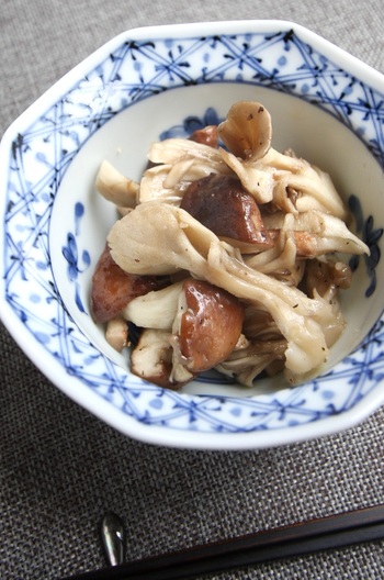 電子レンジで きのこの中華風塩だれ