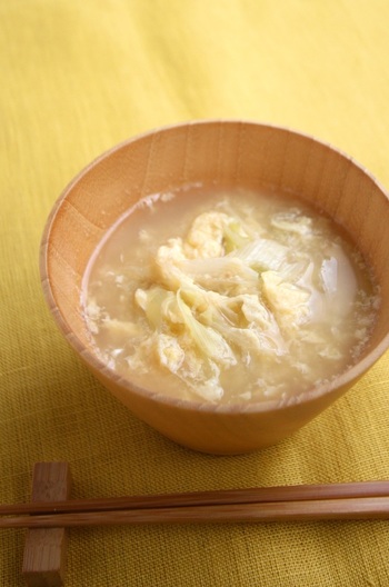 ねぎと卵のみそ汁