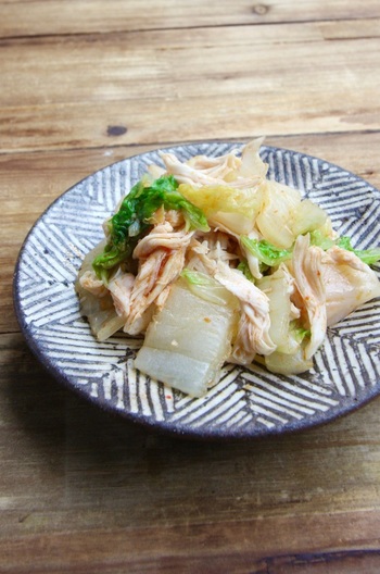 白菜とささ身のピリ辛サラダ