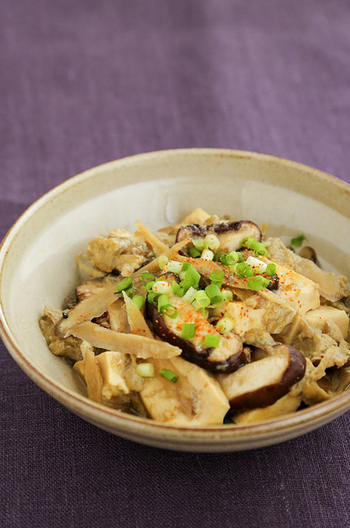 豆腐とごぼうの卵とじ