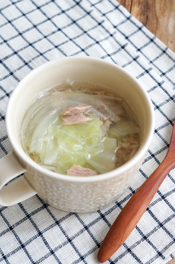 電子レンジでできる　簡単野菜スープ