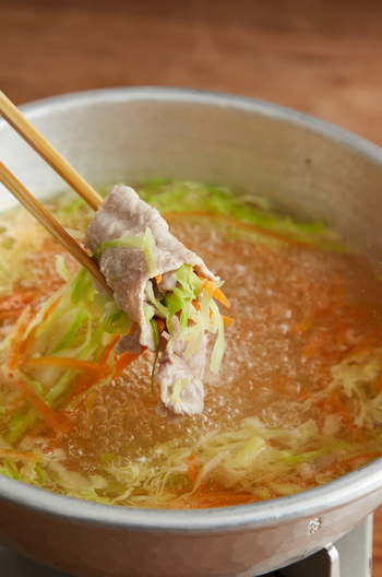 キャベツ・にんじん・豚しゃぶ鍋