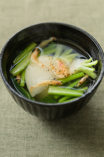 かぶと桜えびの中華スープ
