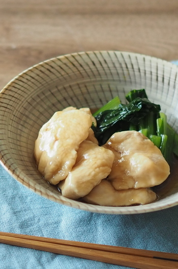 鶏肉と小松菜の治部煮