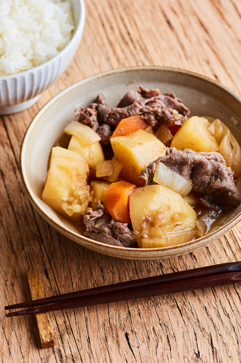 電子レンジで作る 簡単肉じゃが