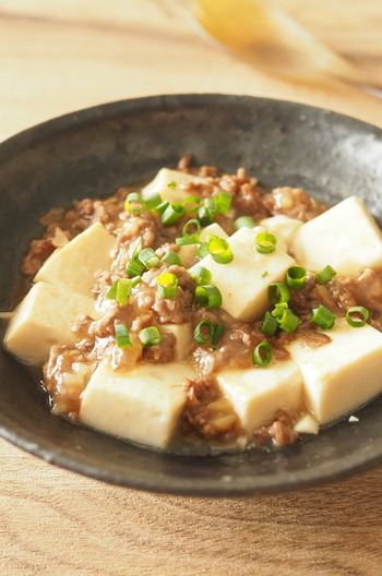 豆腐とひき肉の塩麻婆