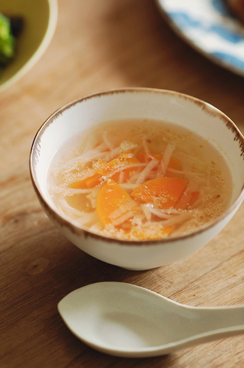 切り干し大根とにんじんのスープ