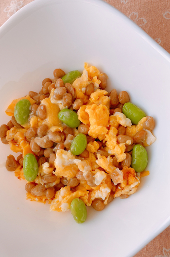 大豆製品の卵とじ