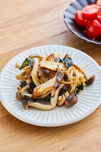 焼ききのこの海苔あえ