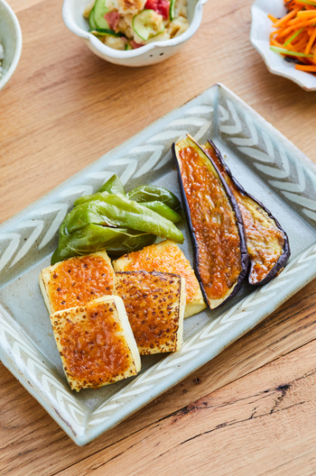 秋なすと焼き豆腐の田楽