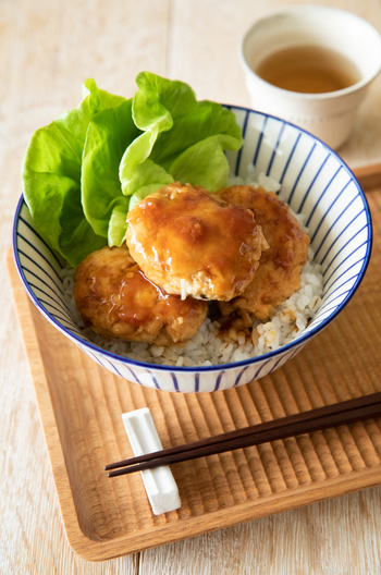えのきつくねの梅だれ丼