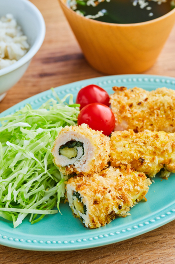 揚げない 青じそとチーズのチキンカツ