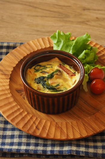 ほうれん草としめじのキッシュ