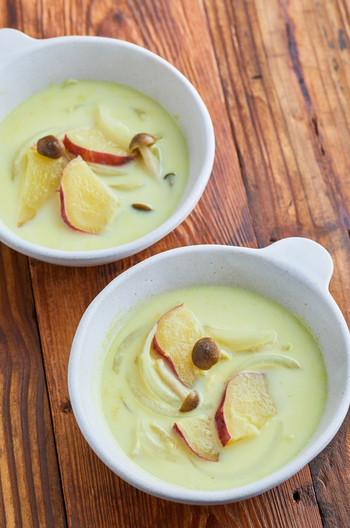 カレー風味のさつまいもスープ