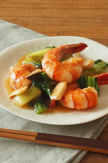 えびと青梗菜の中華炒め