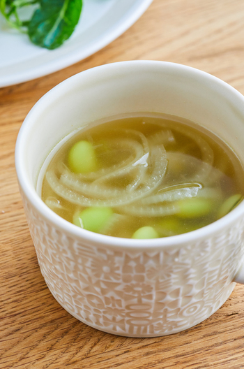 えだまめと玉ねぎのスープ