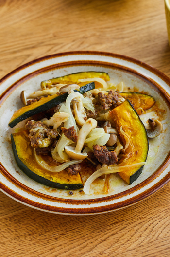 電子レンジでかぼちゃカレーチーズ