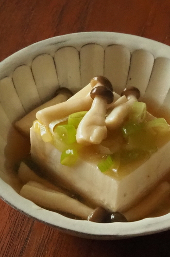 豆腐のきのこあんかけ