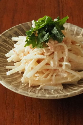 大根とツナの梅マヨ和え