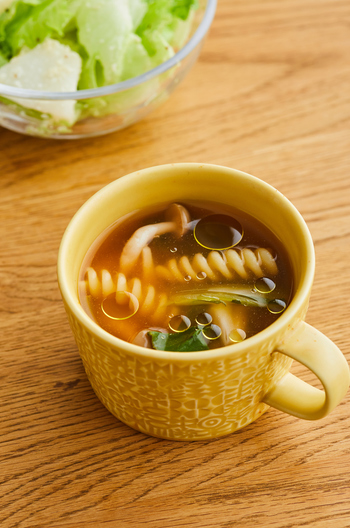 ケチャップで簡単 マカロニスープ