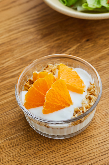 オートミールとみかんのヨーグルト
